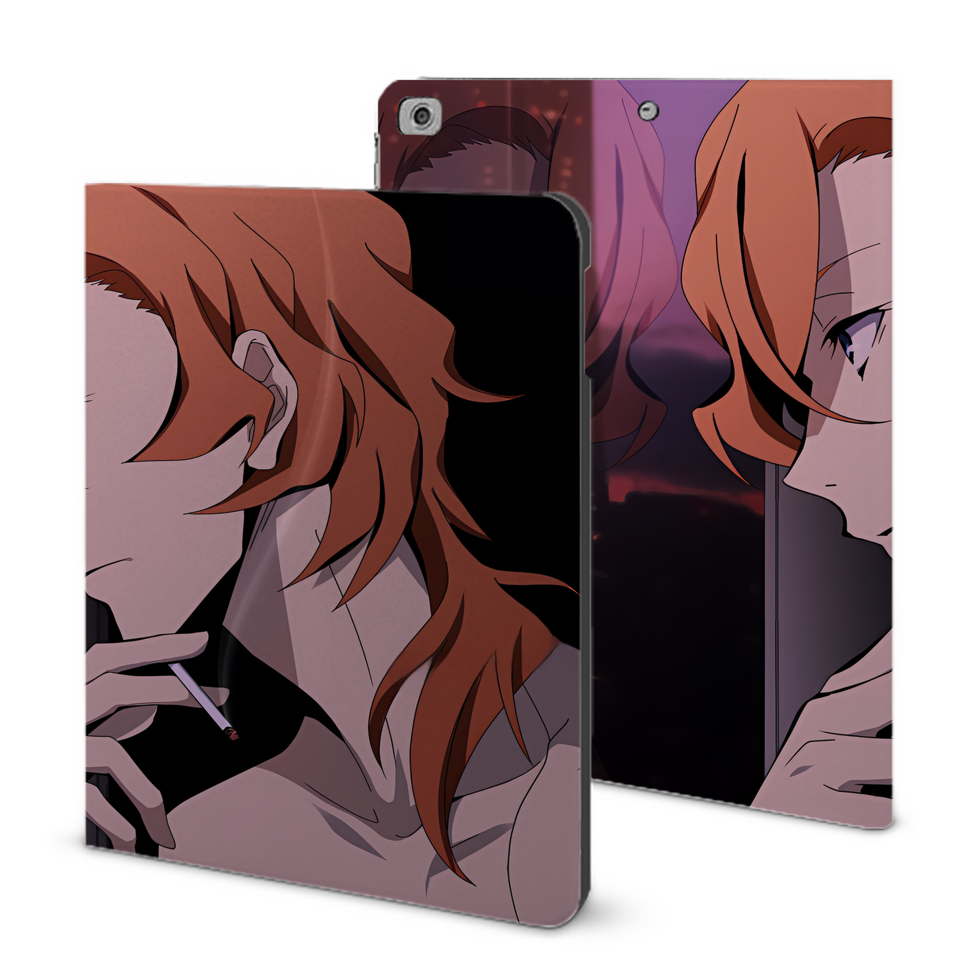 （画像用） 文豪ストレイドッグス Bungo Stray Dogs IPad ケース ブック型 PUレザー TPU 耐衝撃 軽量 薄型 ペン収納なし 全面保護 IPad 各モデル対応